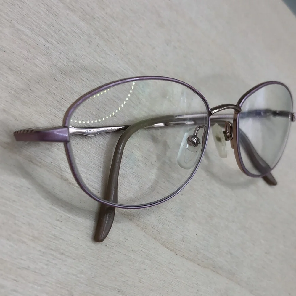 Tres jolie 113 613 glasses FRAMES ONLY Oval 52-17-130 Lavender Silver